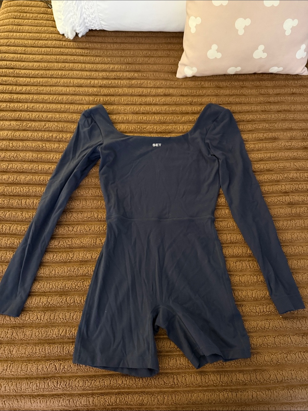 SET Active Navy Long-Sleeve Romper Jumpsuit